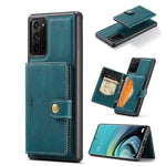 Load image into Gallery viewer, Real Cow Leather Samsung &quot;Magnetic Bag&quot; Case (Blue)
