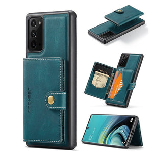 Real Cow Leather Samsung "Magnetic Bag" Case (Blue)