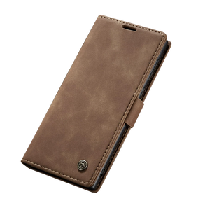 Premium PU Leather iPhone Wallet Style Cover (Brown)