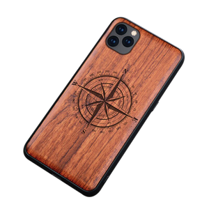 Natural Wood Collection "Compass" iPhone Case