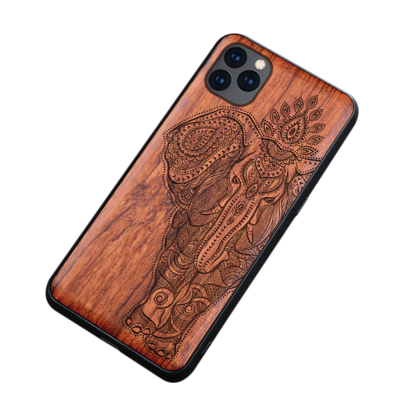 Natural Wood Collection "Elephant" iPhone Case