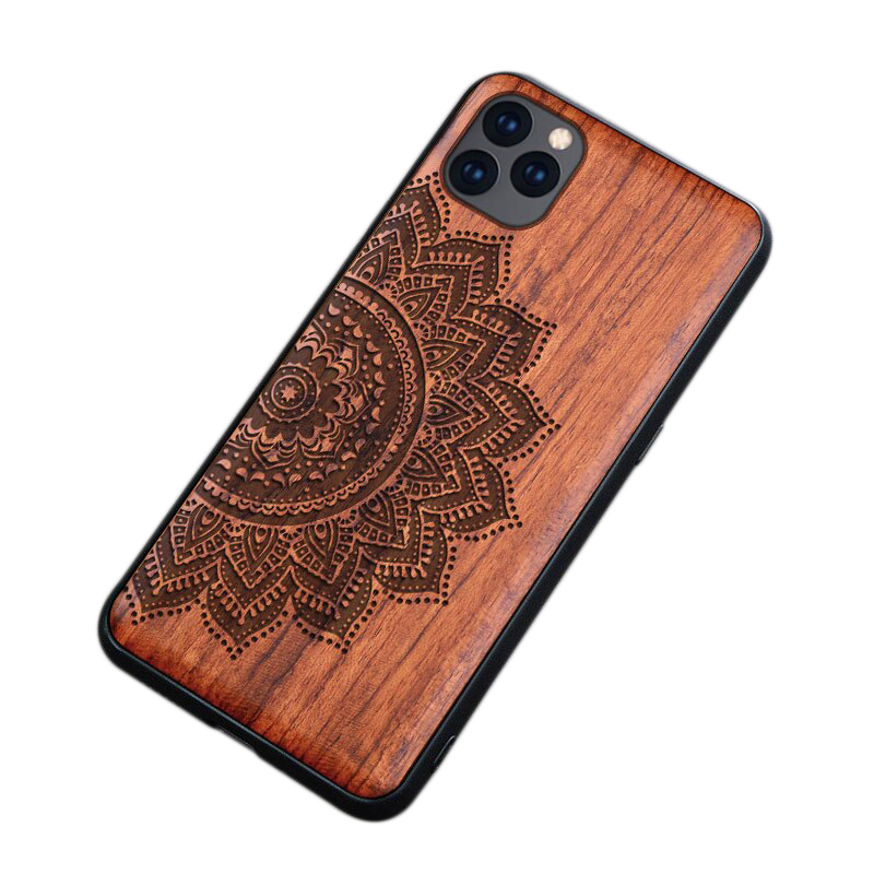 Natural Wood Collection "Flower" iPhone Case