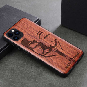 Natural Wood Collection "Mask" iPhone Case