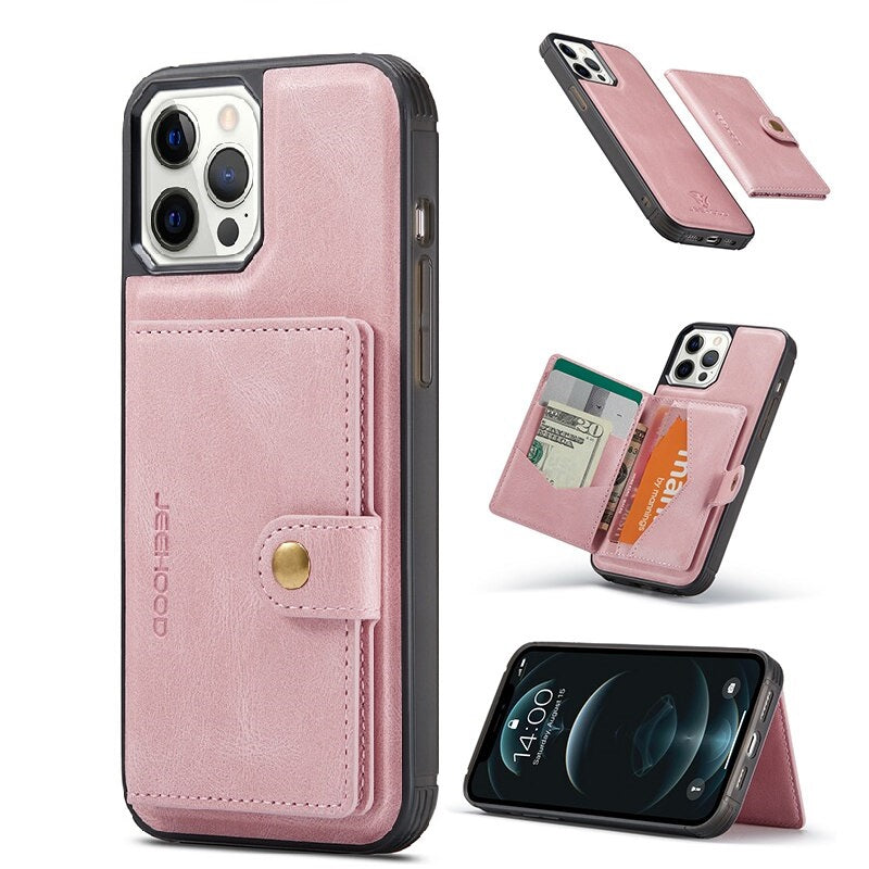 Cow Leather "Magnetic Bag Case" (Pink)