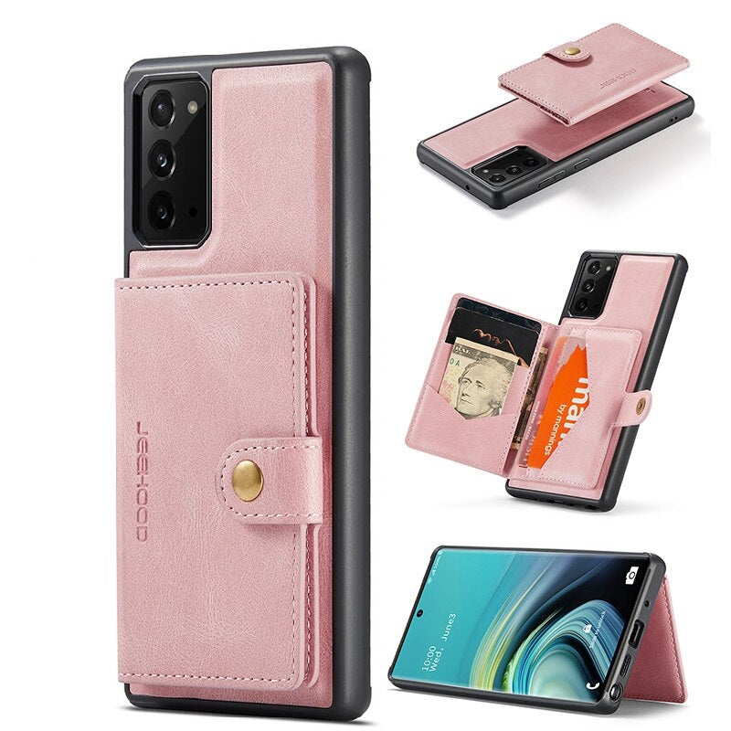 Real Cow Leather Samsung "Magnetic Bag" Case (Pink)