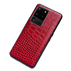 Genuine Leather  Samsung Case (Red)