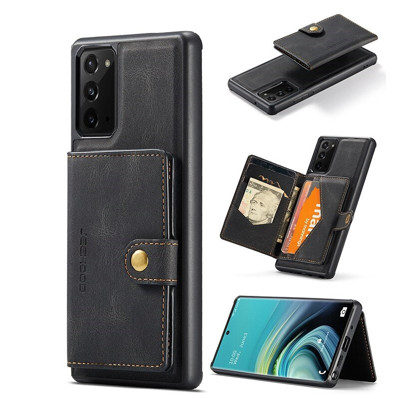 Real Cow Leather Samsung "Magnetic Bag" Case (Black)
