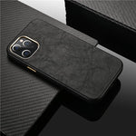 Load image into Gallery viewer, Genuine Leather &quot;Classic&quot; iPhone Case (Black)
