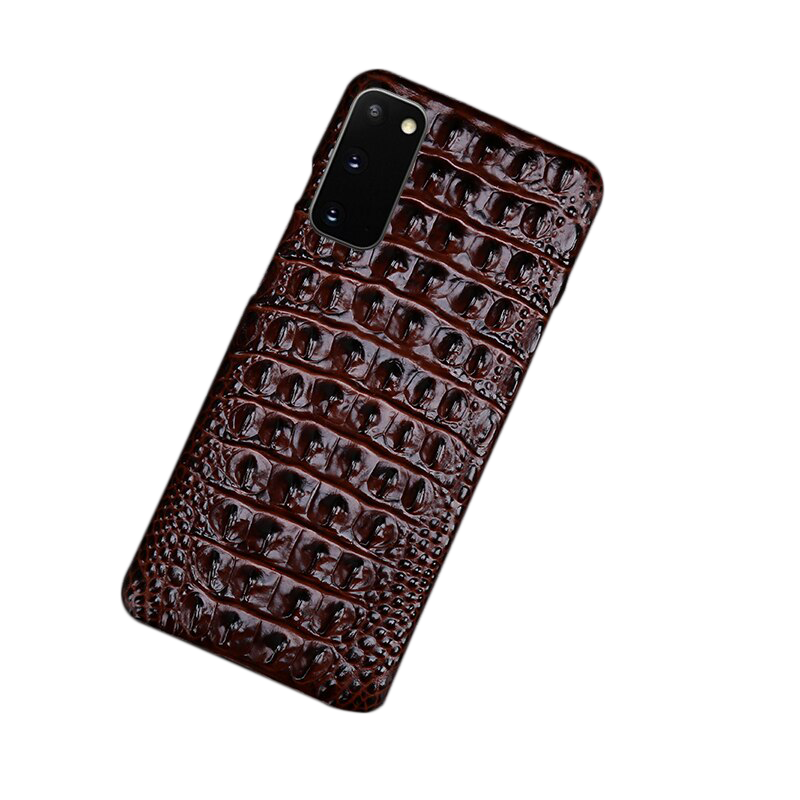 Real Leather "Crocodile" Samsung Case (Brown)