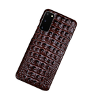 Load image into Gallery viewer, Real Leather &quot;Crocodile&quot; Samsung Case (Brown)
