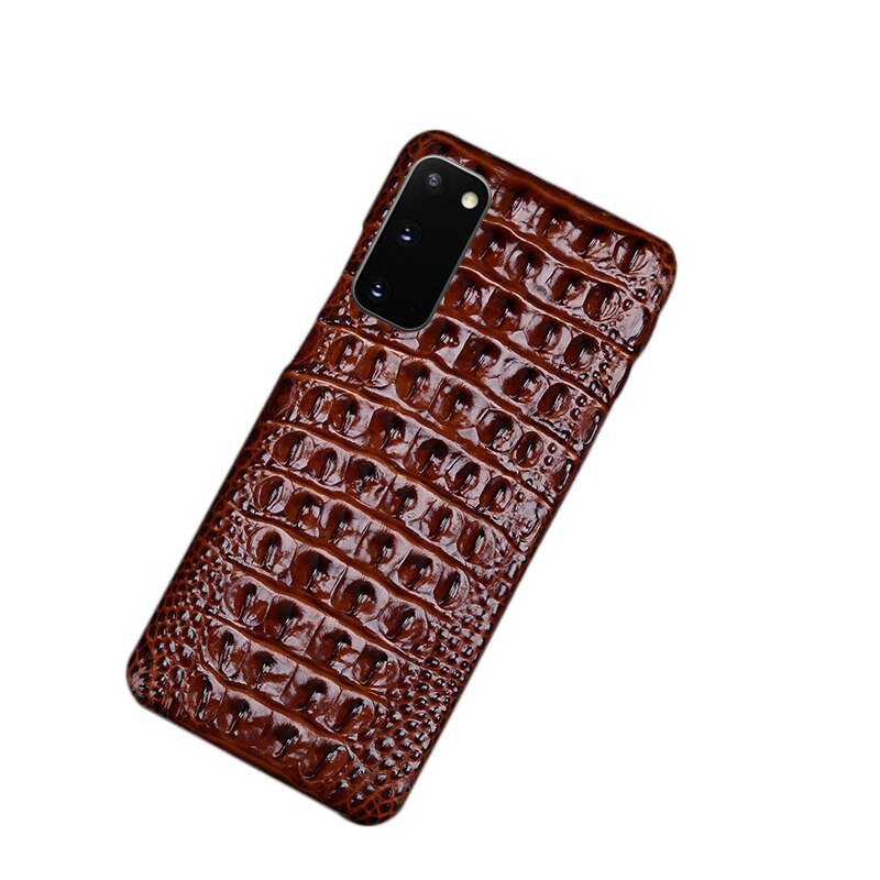 Real Leather "Crocodile" Samsung Case (Coffee)