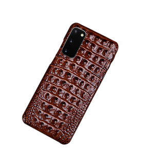 Real Leather "Crocodile" Samsung Case (Coffee)
