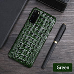 Load image into Gallery viewer, Real Leather &quot;Crocodile&quot; Samsung Case (Green)
