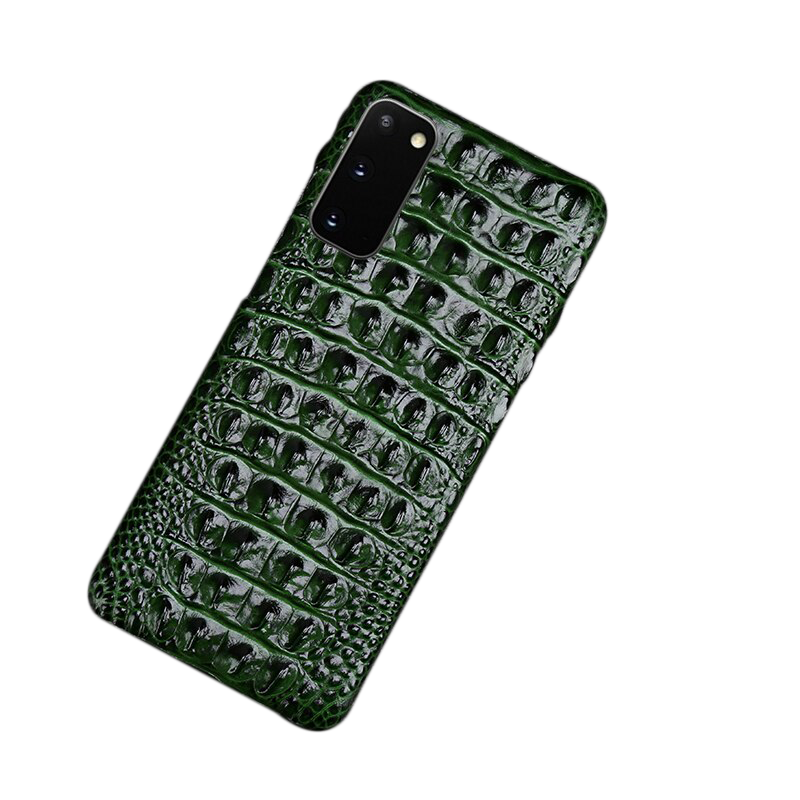 Real Leather "Crocodile" Samsung Case (Green)