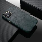 Load image into Gallery viewer, Genuine Leather &quot;Classic&quot; iPhone Case (Green)
