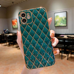 iPhone Luxury "Diamond Shine" Case (Dark Green)