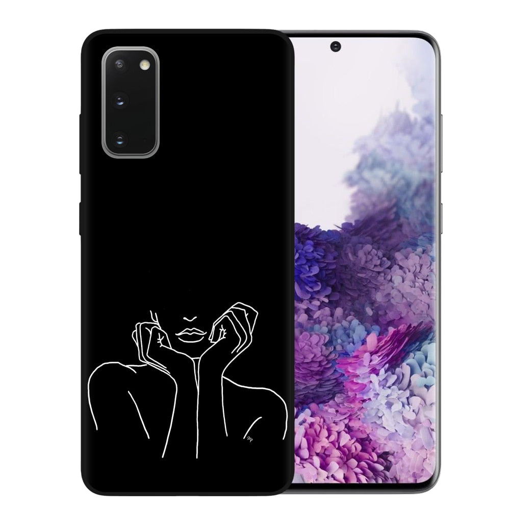 Abstract Line Art Case "Lady" for Samsung
