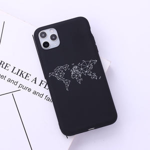 Abstract Line Art Case "World Map"