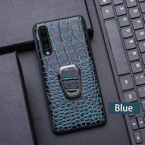 Genuine Leather "Ring" Samsung Case (Blue)