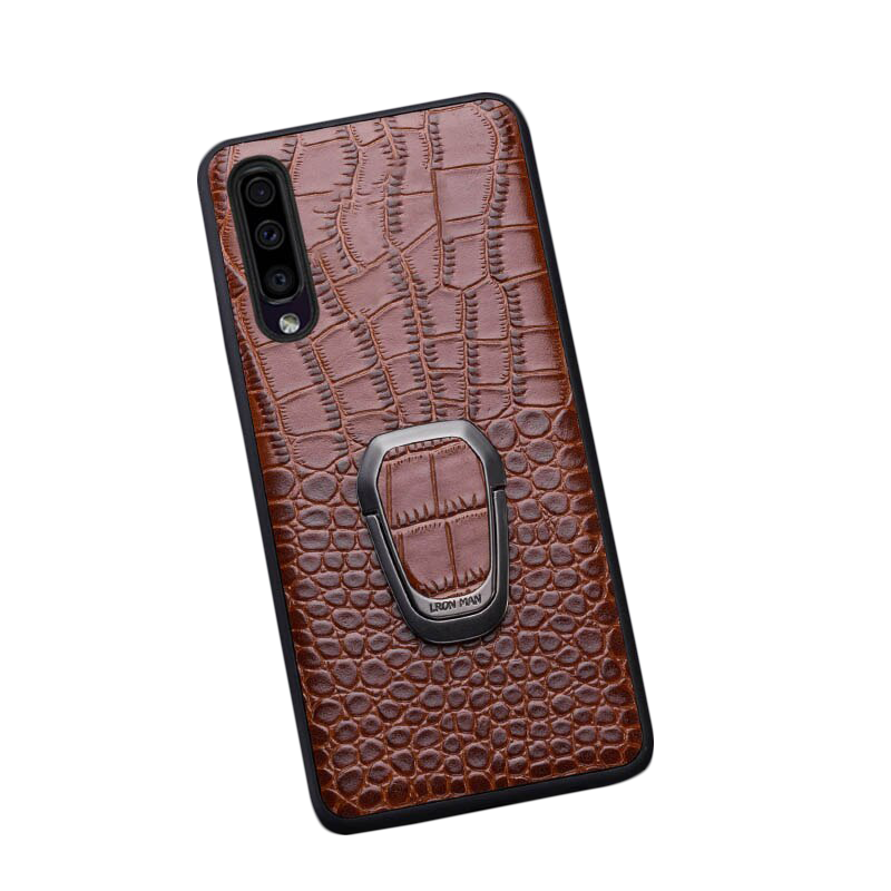 Genuine Leather "Ring" Samsung Case (Coffee)