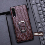 Load image into Gallery viewer, Genuine Leather &quot;Ring&quot; Samsung Case (Brown)
