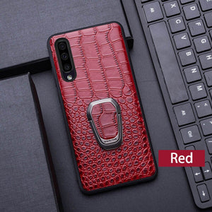 Genuine Leather "Ring" Samsung Case (Red)