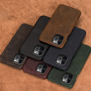 Genuine Leather "Horse Pattern" iPhone Case (Coffee)
