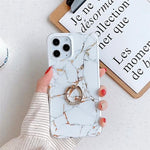 Load image into Gallery viewer, Marble Case With Ring Holder
