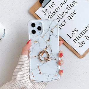 Marble Case With Ring Holder
