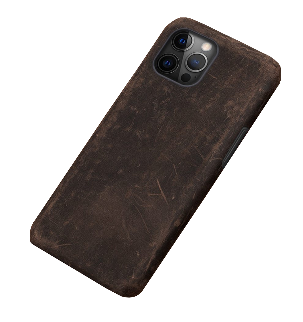 Genuine Leather "Horse Pattern" iPhone Case (Brown)
