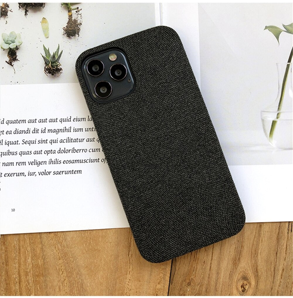Cloth Texture iPhone Cover (Black)