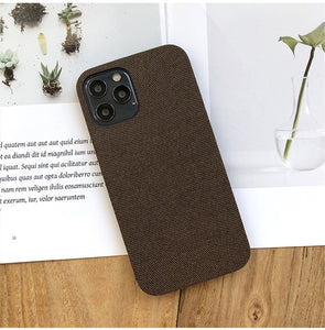 Cloth Texture iPhone Cover (Brown)