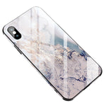 Load image into Gallery viewer, Luxury Marble Tempered Glass iPhone Case (Pure Clouds)
