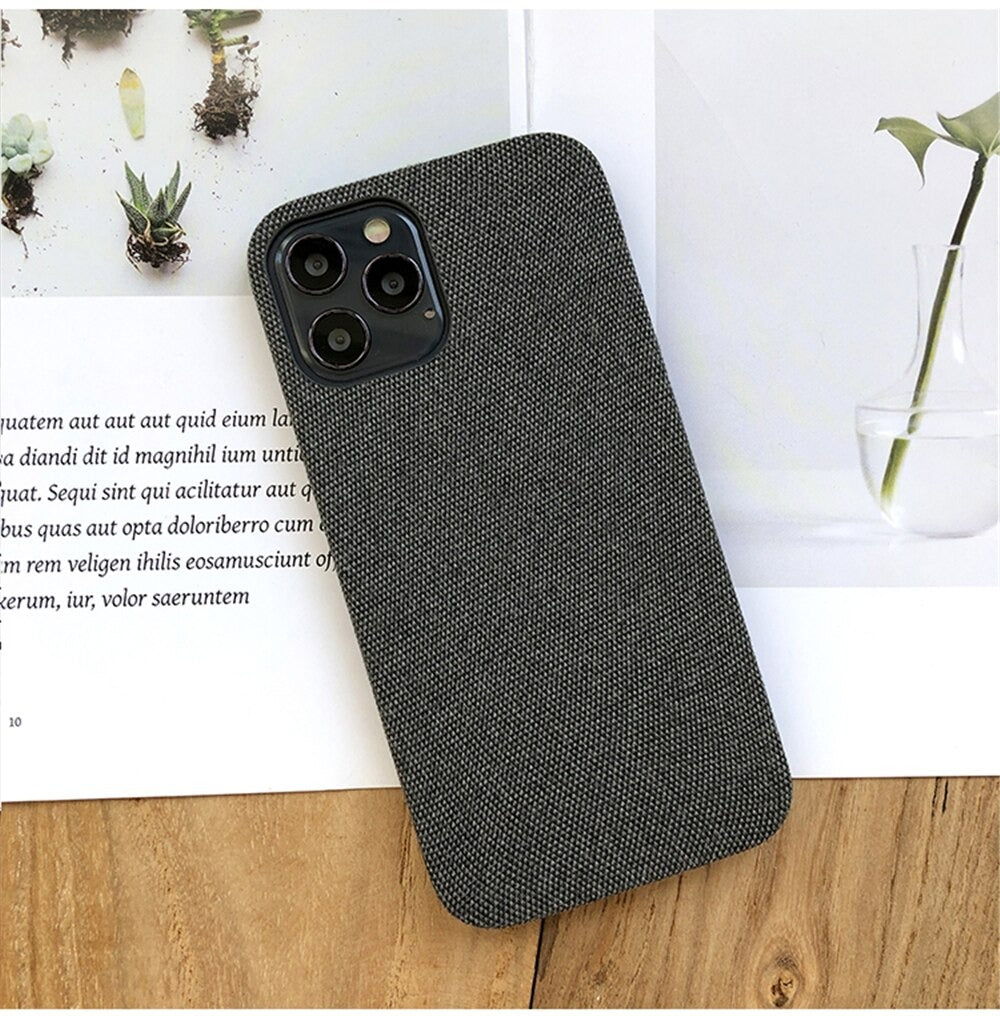 Cloth Texture iPhone Cover (Dark Gray)