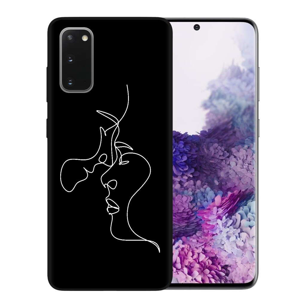 Abstract Line Art Case "Kiss" for Samsung
