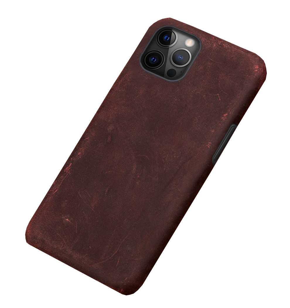 Genuine Leather "Horse Pattern" iPhone Case (Red)