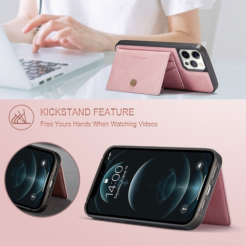 Cow Leather "Magnetic Bag Case" (Pink)