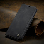 Load image into Gallery viewer, Premium PU Leather iPhone Wallet Style Cover (Black)
