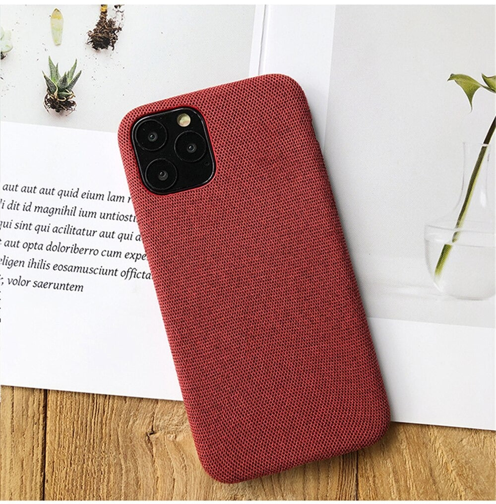 Cloth Texture iPhone Cover (Red)