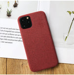 Load image into Gallery viewer, Cloth Texture iPhone Cover (Red)

