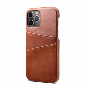 PU Leather "Card Slot" iPhone case (Brown)