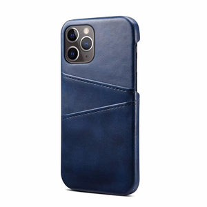 PU Leather "Card Slot" iPhone case (Blue)